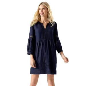 Womens Tommy Bahama Swimwear Tommy Bahama St. Lucia Split Neck Dress Cover Up - Mare Navy