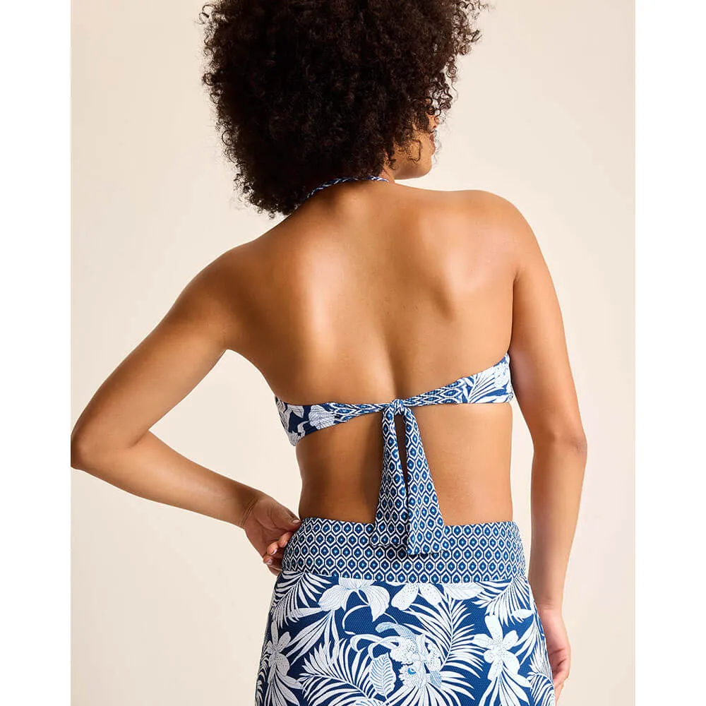 Womens Tommy Bahama Swimwear Tommy Bahama Womens Island Cays Blooms Bandeau Top - Indigo Tide
