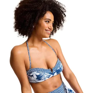 Womens Tommy Bahama Swimwear Tommy Bahama Womens Island Cays Blooms Bandeau Top - Indigo Tide
