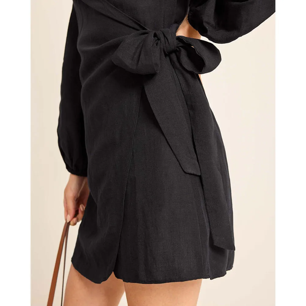 Womens Tommy Bahama Swimwear Tommy Bahama Womens St. Lucia Wrap Dress Coverup - Black
